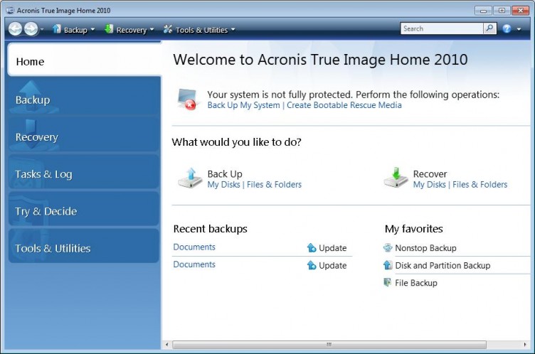 acronis home support for raid 0