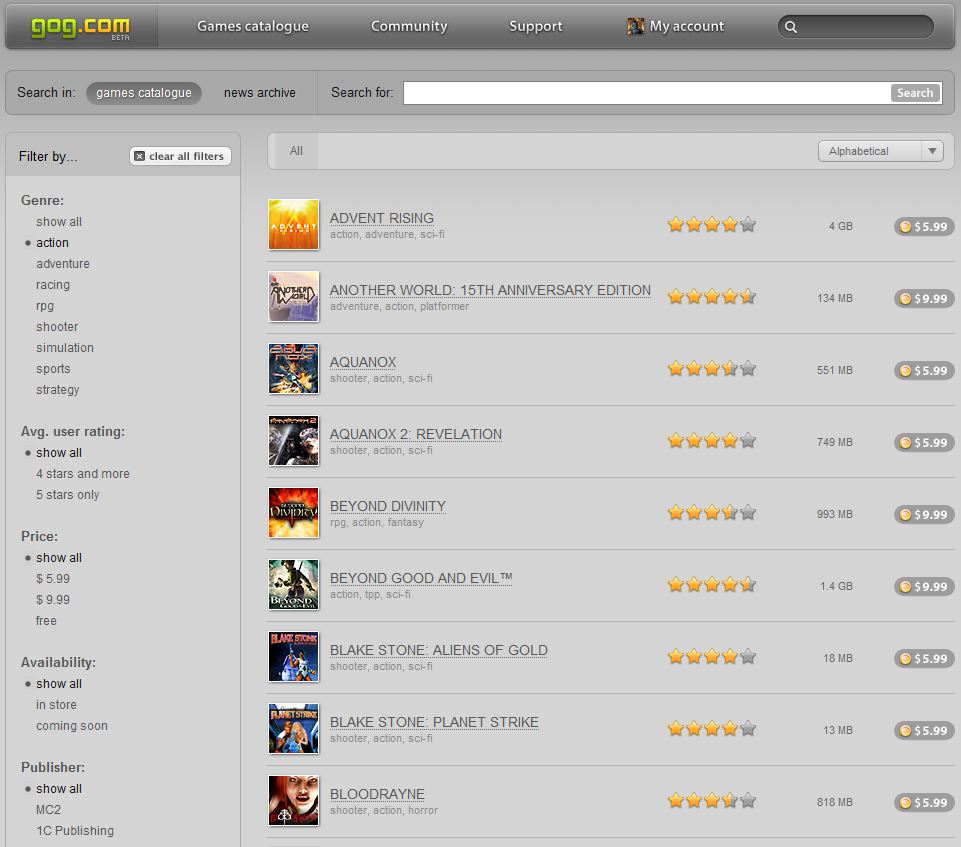 Good Old Games Download Service Review