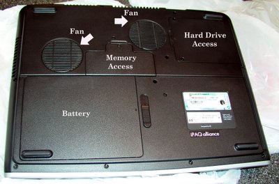 HP ZV6000 right side ports (view larger image)