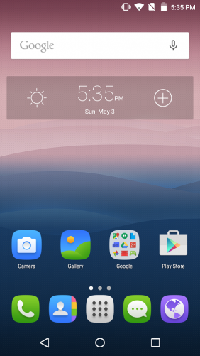 Alcatel OneTouch Idol 3 home screen