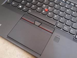Once again, we found the red TrackPoint and dedicated left/right mouse buttons easier to use than the buttonless touchpad.