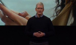 Tim Cook defends personal privacy at Apple's press event.