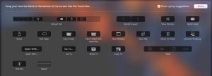 Touch Bar customization options