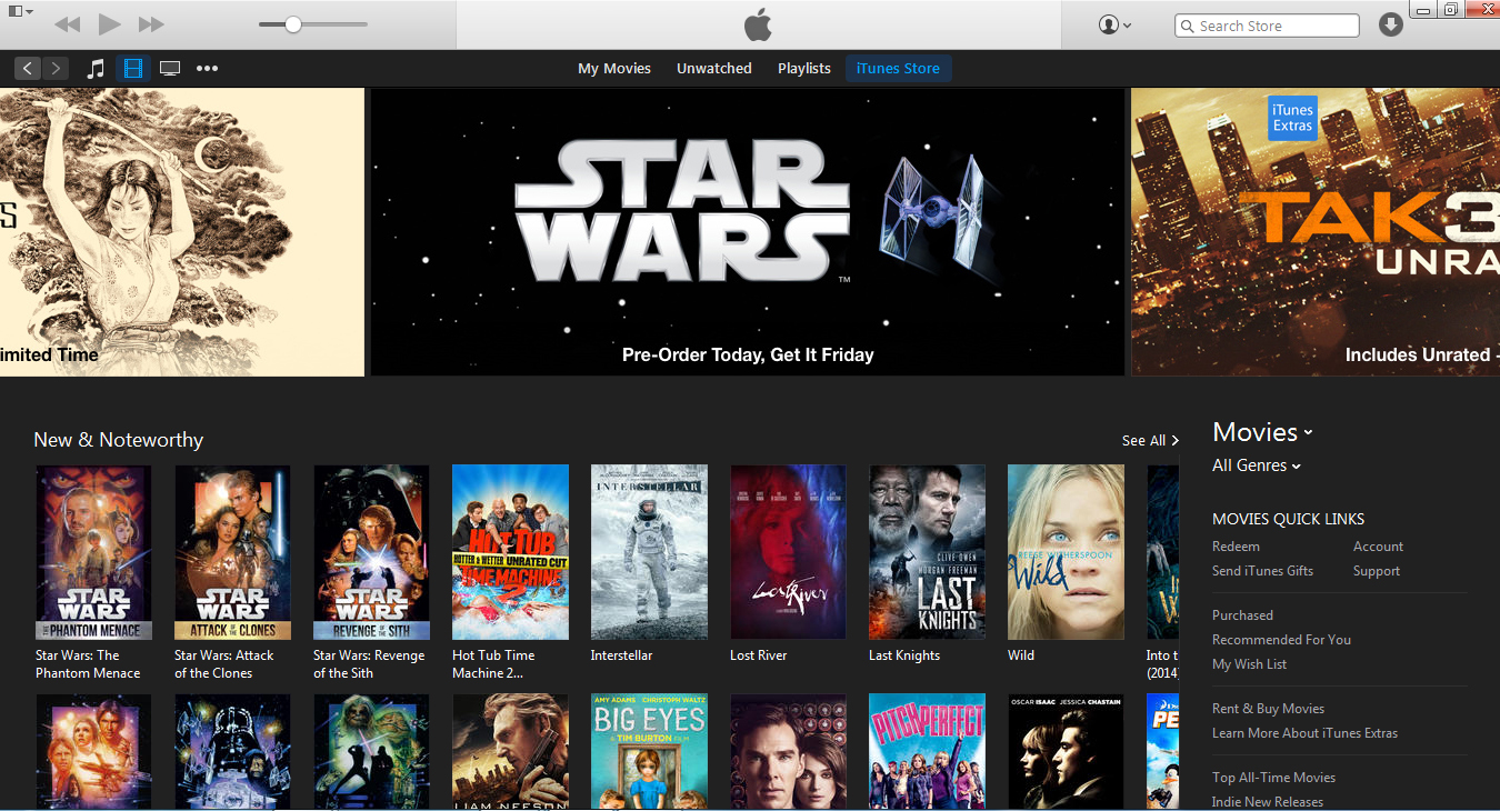 where to watch itunes movies